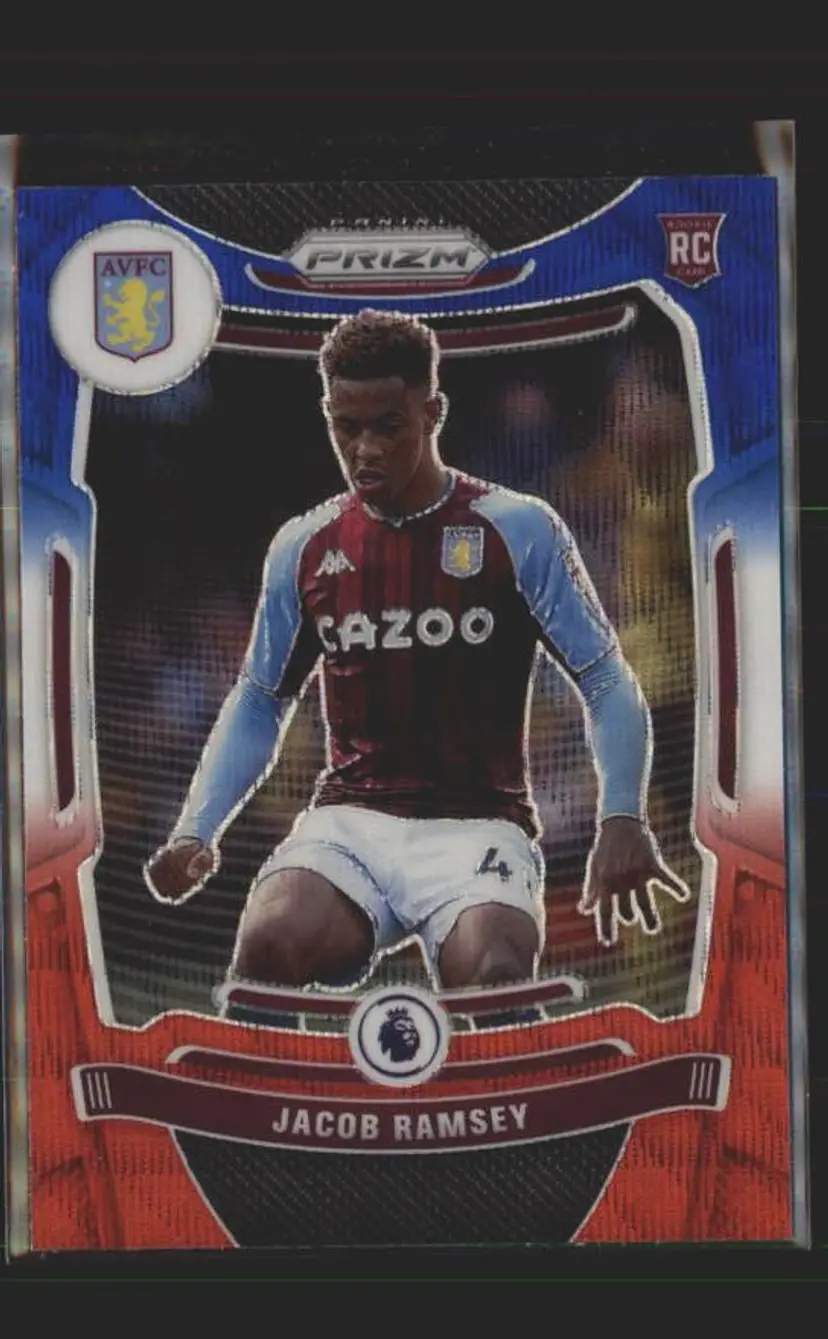 2021-22 Prizm EPL #133 Jacob Ramsey Prizms Red White and Blue - ( 138 ) - Aston Villa