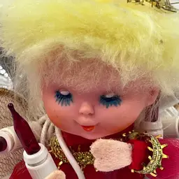 Vintage Yuletide 10-Lite angel tree Topper Centerpiece (Red Dress, Box Included)