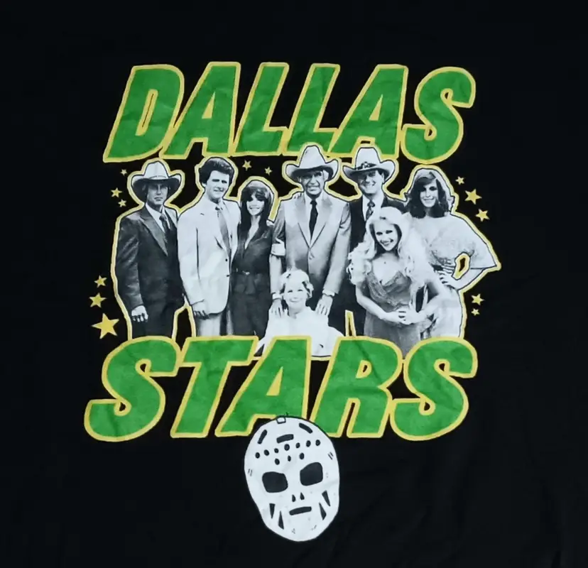 Dallas Stars Ewing Family t-shirt M NHL Hockey TV Show Parody Cowboys Mavericks