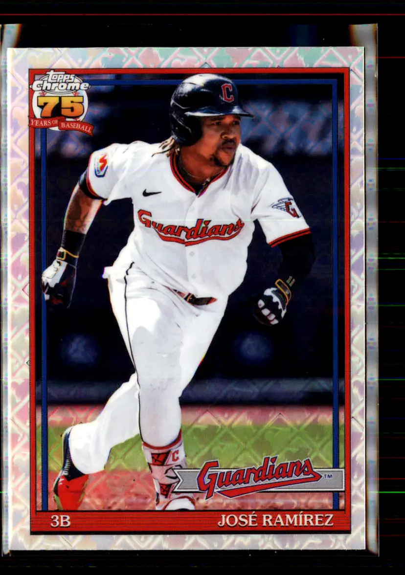 José Ramírez 2026 Topps Chrome Logofractor Logofractor 1991 Topps Baseball #91CB - Cleveland Guardians - (150-373)