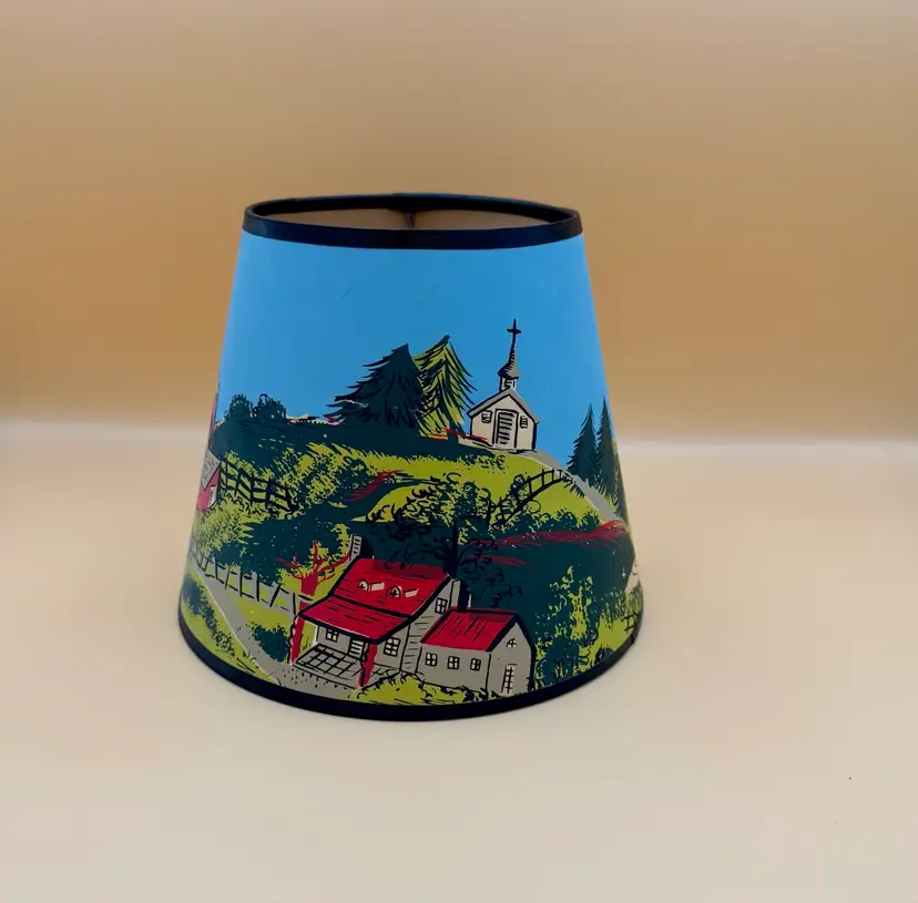 Vintage Farm Scape Lampshade