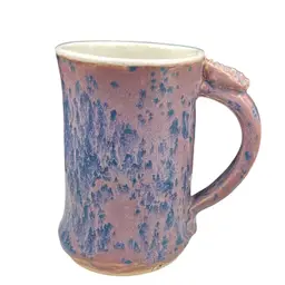 Studio Art Made In Oregon Hand Made Pottery Coffee Mug In Pink And Purple In Tone made By Me, Traci Brown
