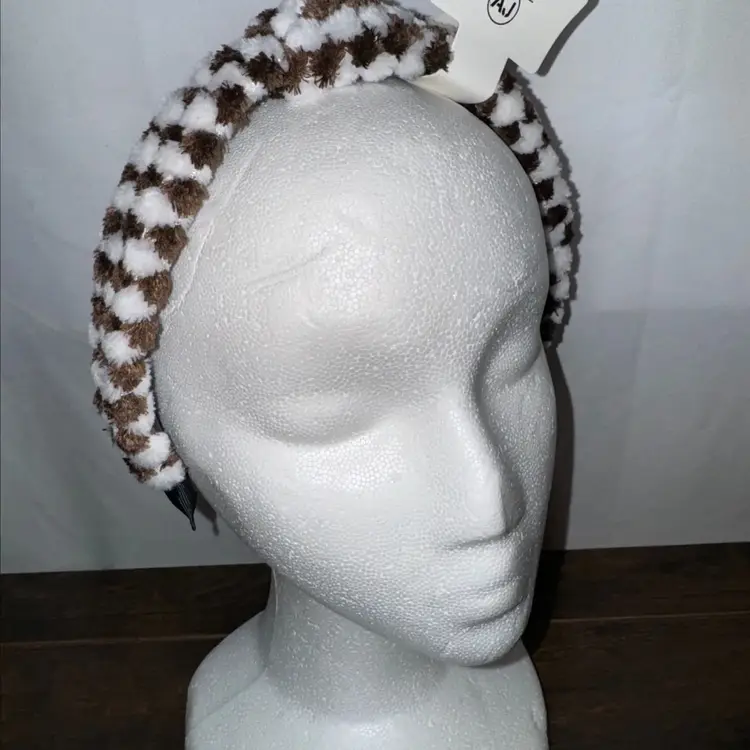 Brown Fuzzy Headband New