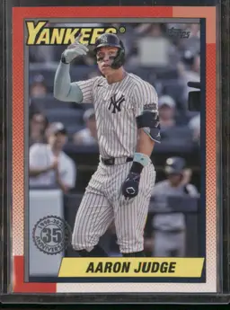 2025 Topps Aaron Judge 1990 Topps Baseball 35th Anniversary (Series One) #T90-57 New York Yankees