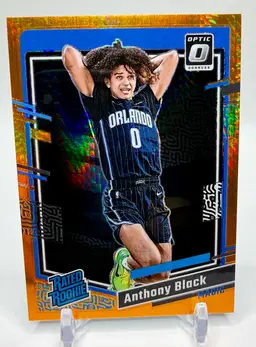 Anthony Black 2023-2024 Donruss Optic Hyper Orange Prizm /99  Rated Rookie #207