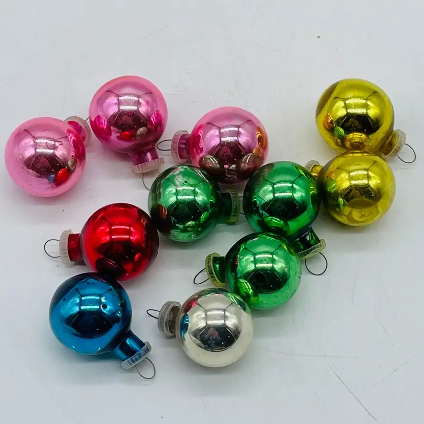 Mercury Glass Mini Ornament Bulbs 11ct.