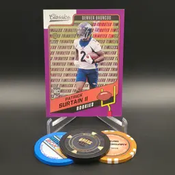 Patrick Surtain II Rookie 2021 Panini Classics Football Purple Timeless Tributes Parallel Numbered 14/50 Card #195 - Denver Broncos