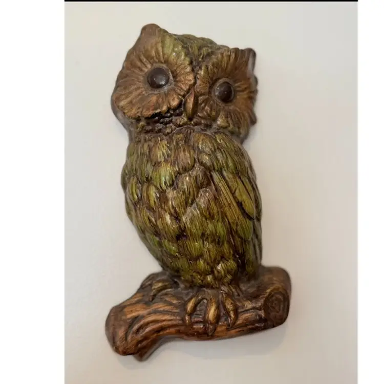 Vintage Chalk Ware Owls
