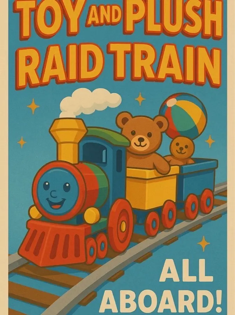 Toy & Plush Raid Train | Great Deals All Day Long