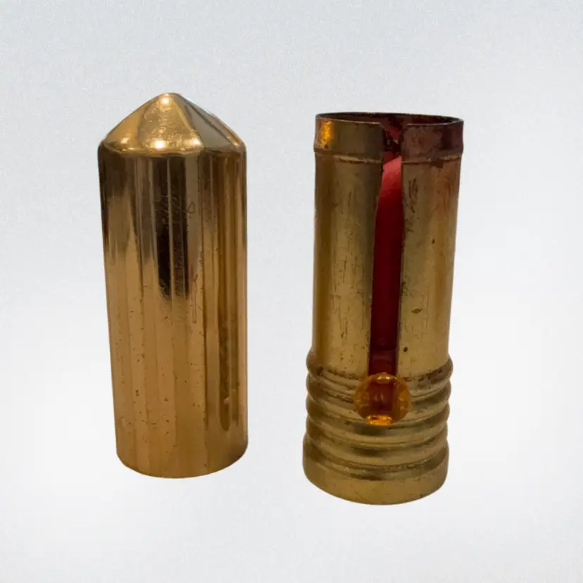 Vintage MCM House of Westmore GoldTone Bullet Lipstick Tube Vanity Decor