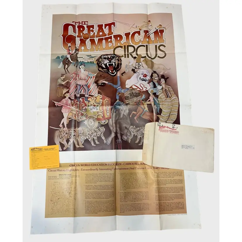 Vintage 1979 Ringling Bros and Barnum & Bailey Circus World Giant Poster