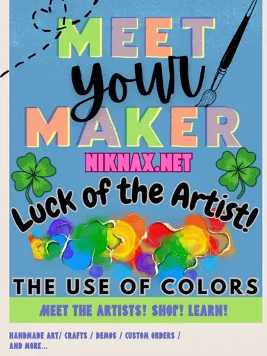 Meet Your Maker: Colorful Art Demonstrarions, And More W/ Vintage & Vino 