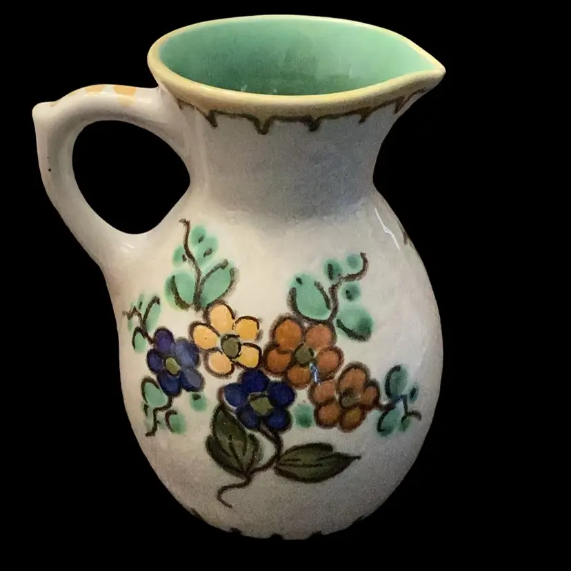Vintage Aero Royal Zuid Holland Gouda Art Pottery Pitcher Approximately 1950’s