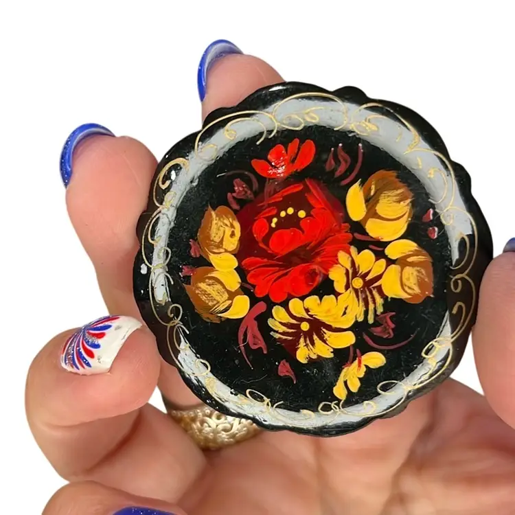 Kievskaya Rospis Brooch 2 Inch