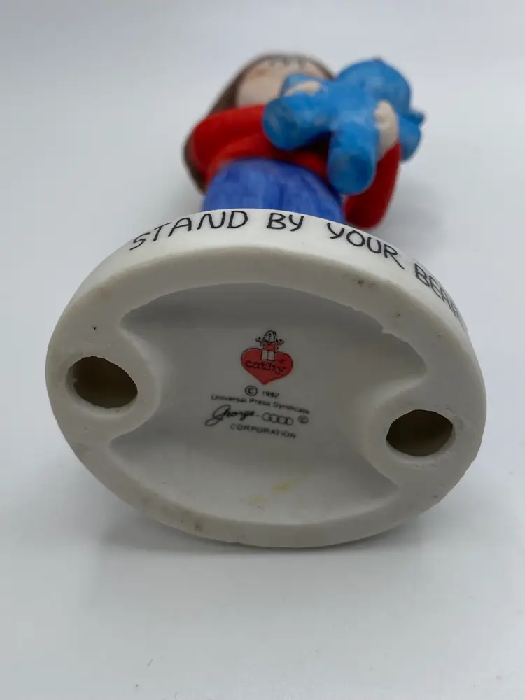 Vintage Cathy Ceramic Figurine by George Good “Stand By Your Bear”