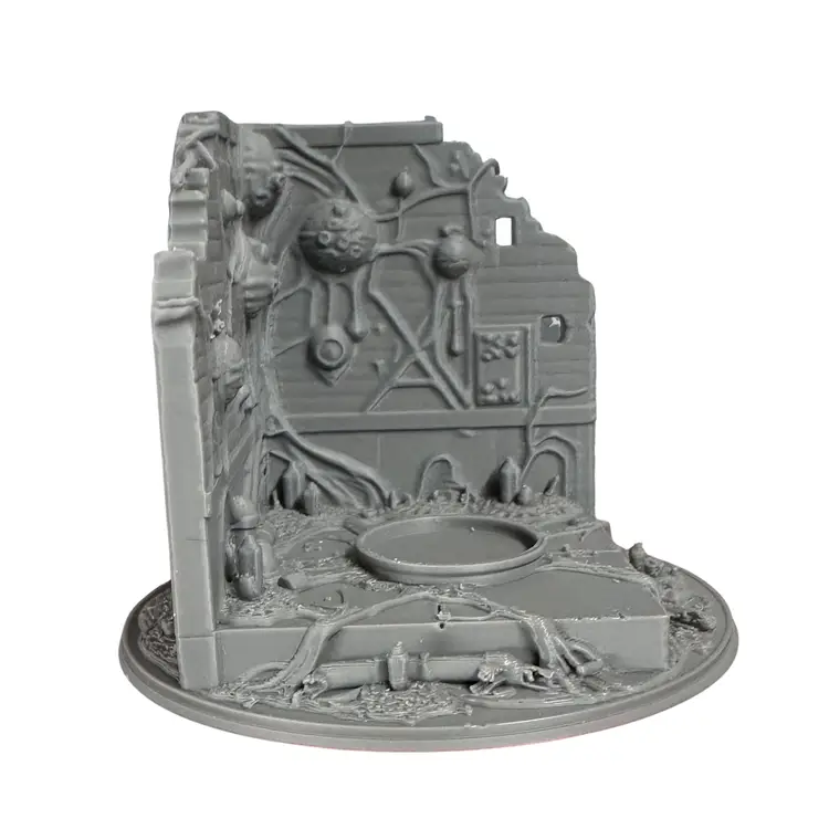 DnD Diorama Terrain | Eldritch Growth Portal Wall | PLA+ 3D Printed Scatter Terrain | 77mm Tall | 25mm Mini Base Stand | Unpainted