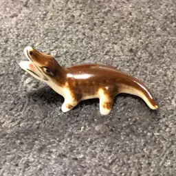 Vintage Mini Miniature Porcelain Alligator Figurine