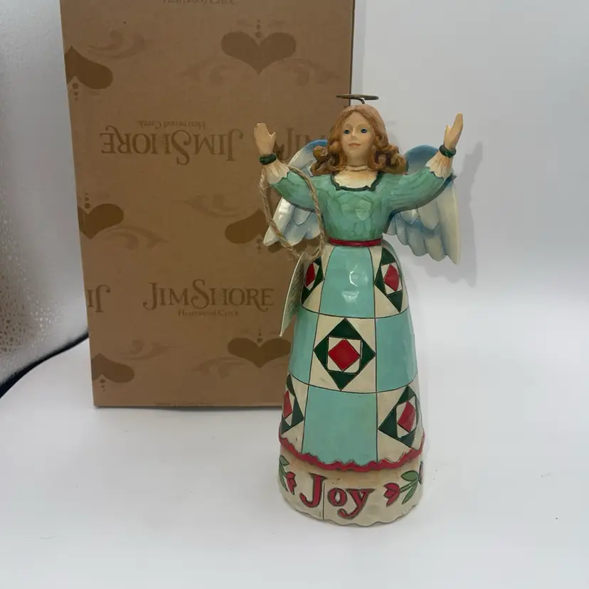 Jim Shore Heartwood Creek Angel Figurine Pure Joy Resin Multicolor