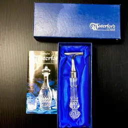 Waterford Crystal Shaving Razor Vintage Luxury Grooming Gift Decor No Blade
