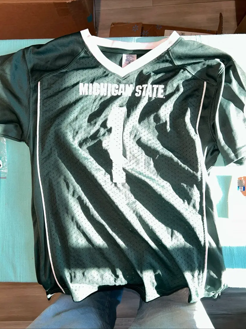 Green Michigan State Spartans #1 Football Jersey Youth L 12/14