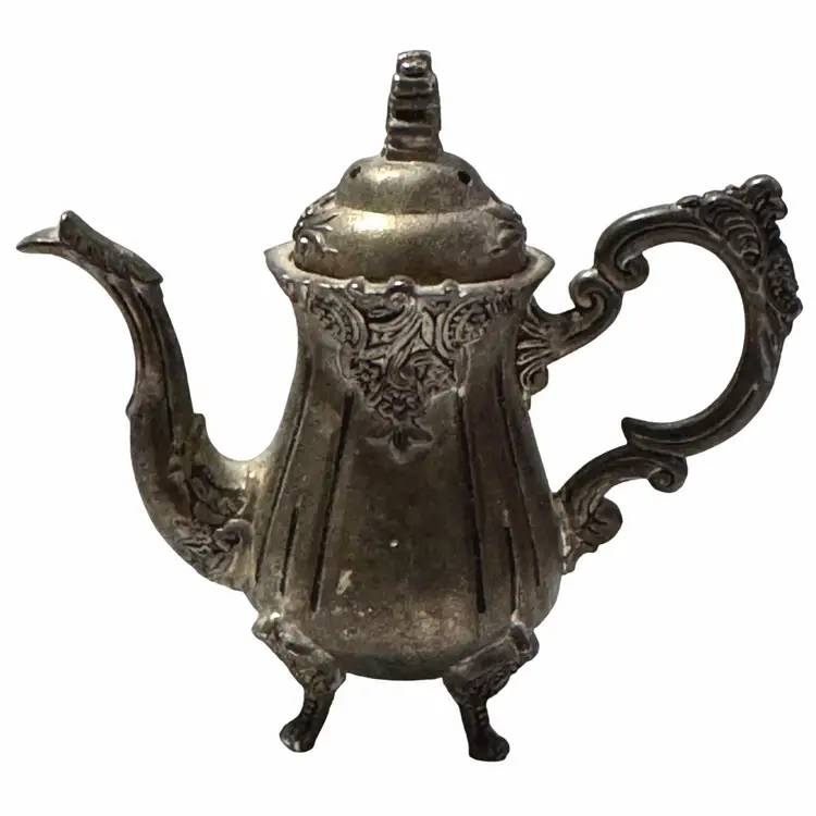 Vintage Godinger Silver Plated Teapot Coffee Pot Shaped Salt Shaker