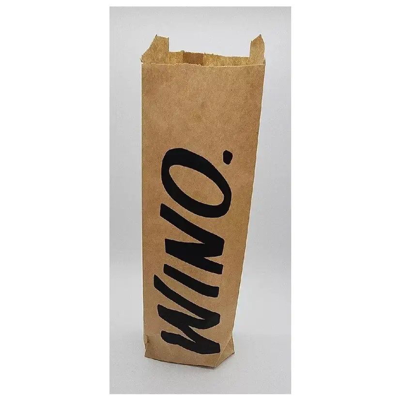 WINO Kraft Paper Gift Bag Gusseted 17"H Humorous Wine Bottle Gifting - Barware