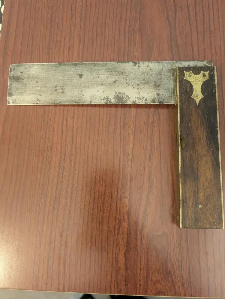 Rare Antique William Marples & Sons Joiners Try Square with Spirit Level