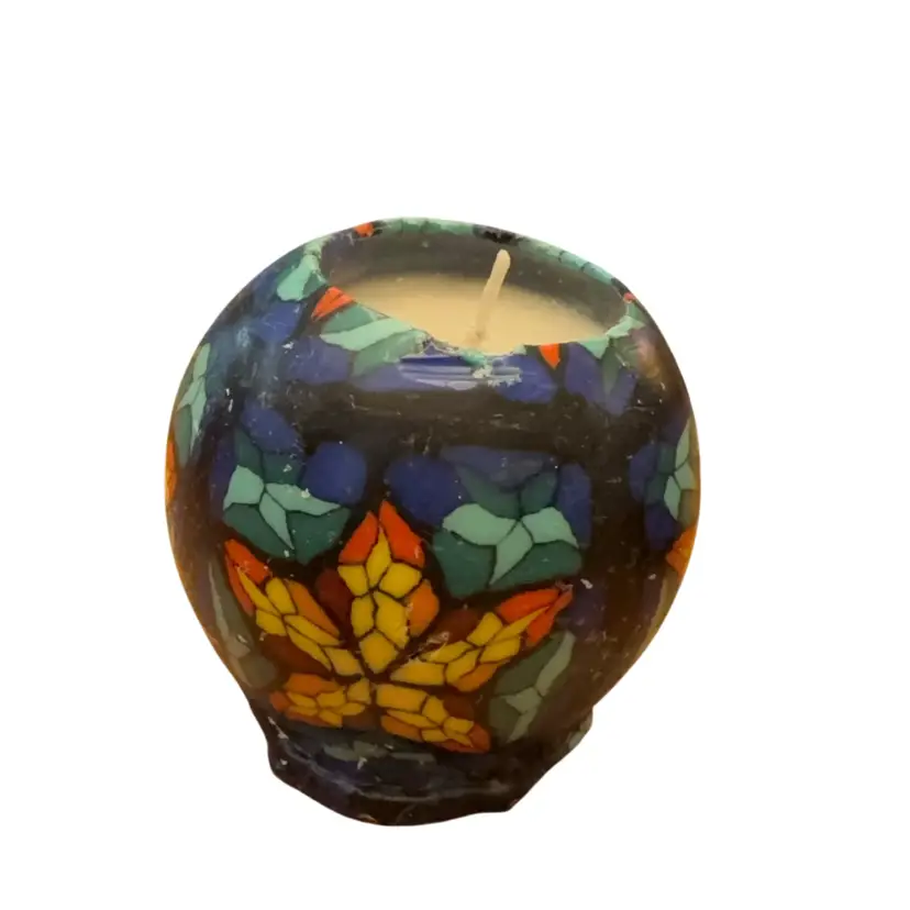 Stained Glass Candle 3”
