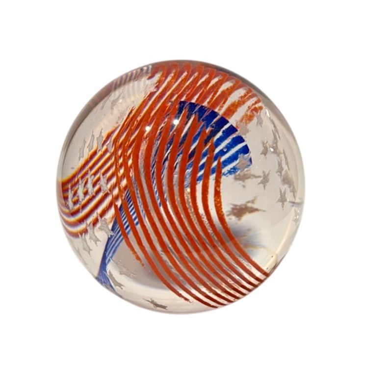 Caithness “Stars & Stripes” Hand-signed & Numbered Patriotic Paperweight