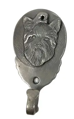 Rawcliffe Pewter Yorkie Dog Single Wall Hook