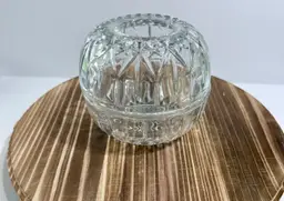 Vintage HOMCO Fairy Lamp, made in the USA. Clear Glass Round Globe 2 Pc Candle Holder 5"