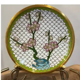 Cloisonné 4” Brass Trinket Dish