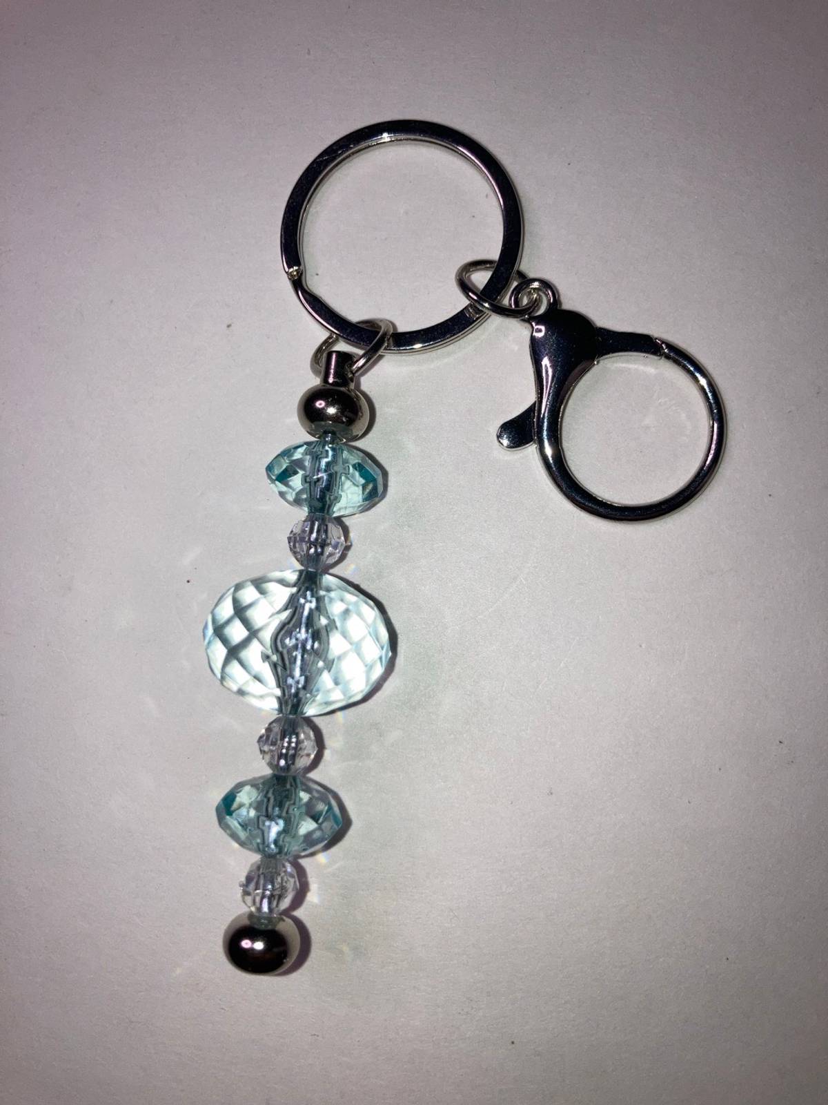 Niknax · Blue Faceted Beads Fidget Keychain! Handmade By Me!
