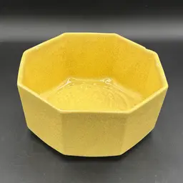 Vintage planter- Ungemach yellow octagon (note chips)