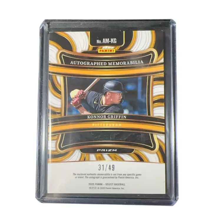 Konnor Griffin 2025 Select Autographed Memorabilia /49 Pittsburgh Pirates
