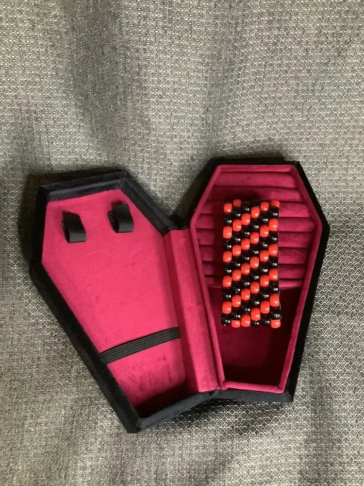 Red and Black kandi cuff