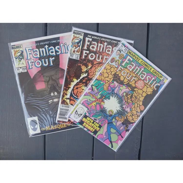 3 Set Fantastic Four #251, 263 ,268 Newsstand 1961 Series Marvel Comic Books
