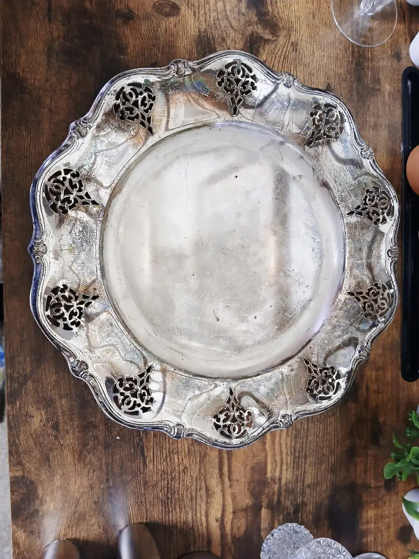 Ornate Serving Tray. Caravelle Silver Plate Made In West Germany Hoka