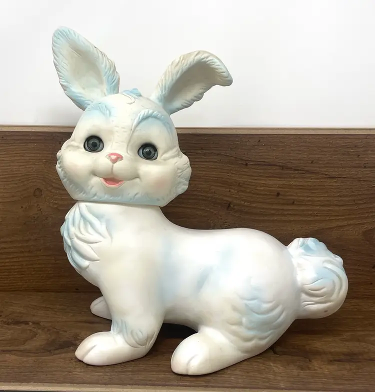 Vintage 1961 Edward Mobley Sleepy Eye Bunny With Working Squeak