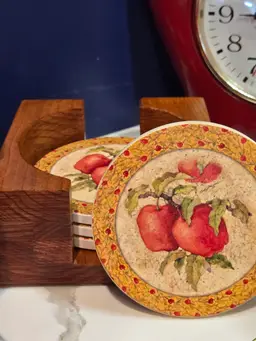 Betty Whiteaker Coasters - Apple design