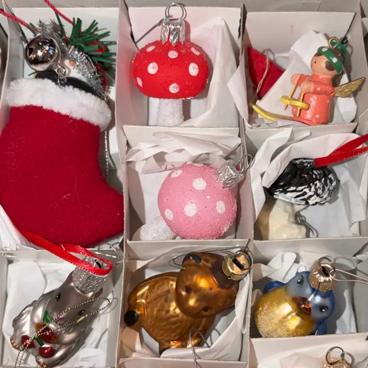 Box Of 14 Mini Christmas Ornaments
