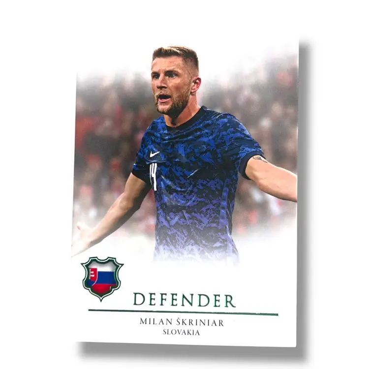 2021-22 Futera Unique World Football Milan Skriniar Emerald 28/50