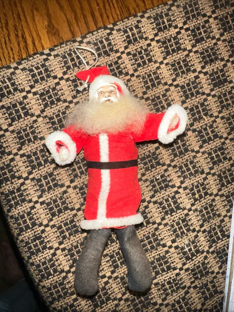 Vintage Antique Santa Pipe cleaner poseable Legs Hands