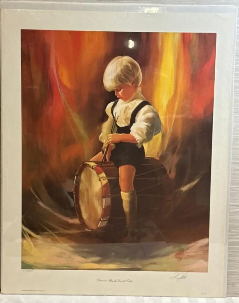 1977 Limited Drummer Boy Print By Donald Zolan 297/950 Signed & Stamped Lower Right Corner - Drummer Boy