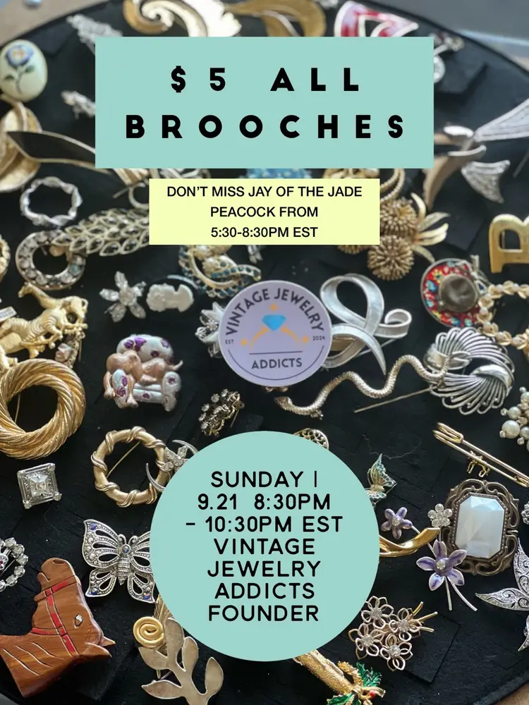 $5 BROOCHES 🫣 Plus 1930s Glass At Insane Starting Bid …