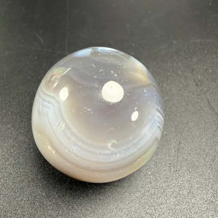 Natural Orca Agate Sphere Stone Orb Crystal Healing 50.1mm 172g