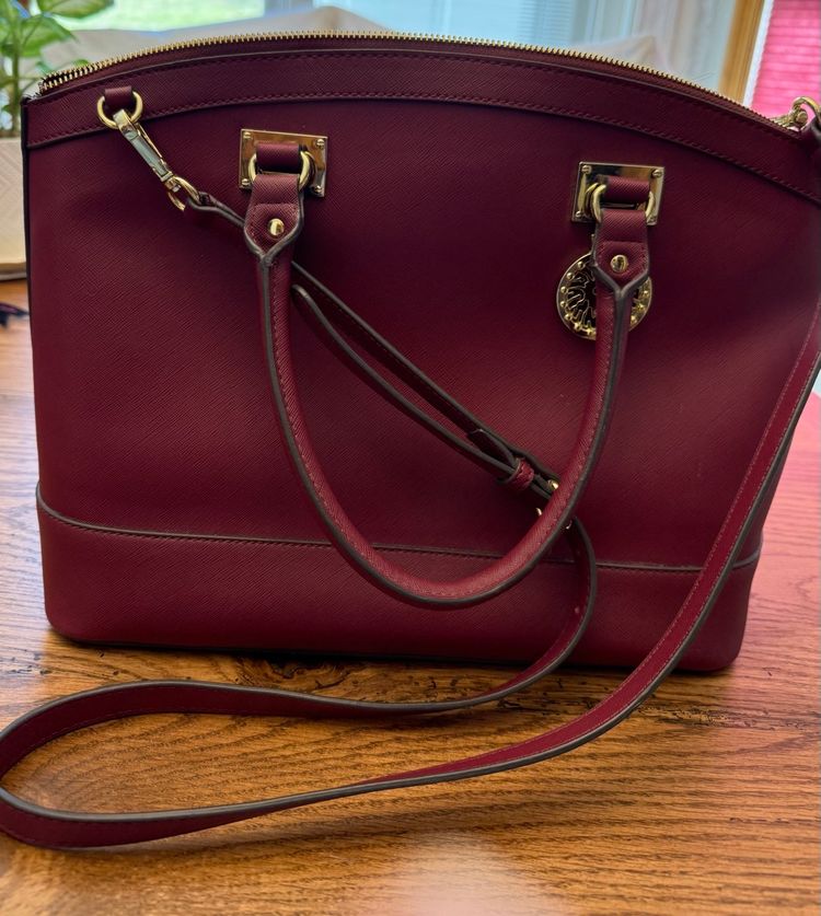ANNE KLEIN Burgundy Faux Leather Laine
TZ Satchel Handbag