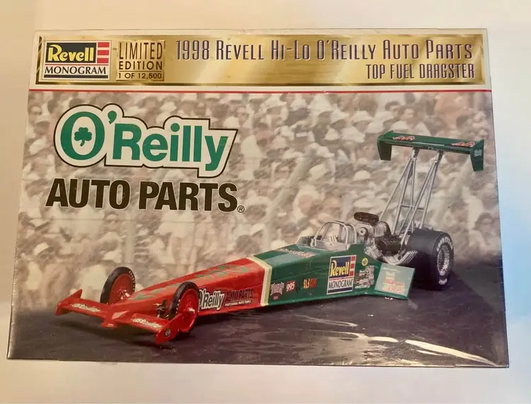 Revell Monogram O’Reilly Auto Parts Top Fuel Dragster Model Car Kit 1998 New Sealed