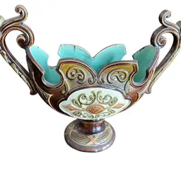 Antique Majolica Wilhelm Schiller & Son (WS&S) Jardiniere