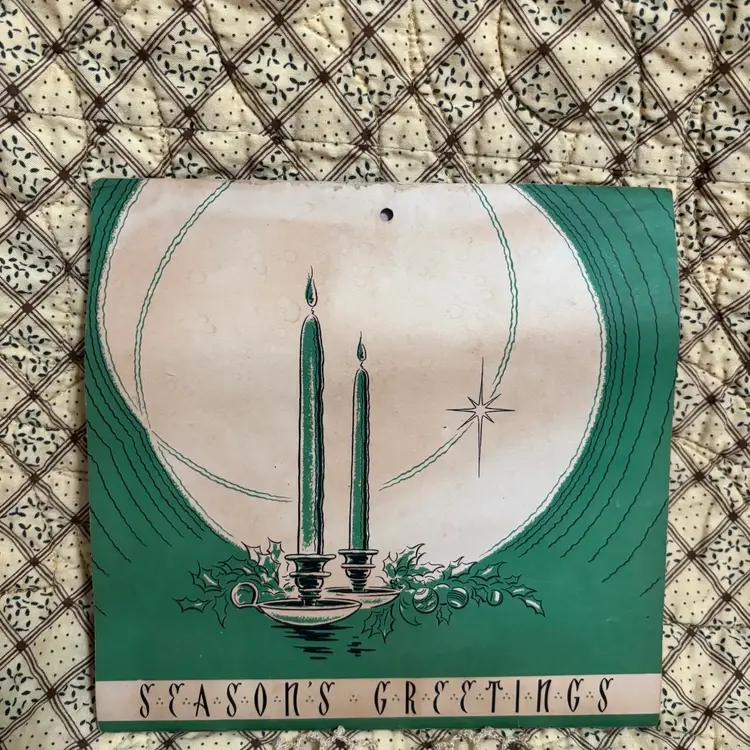 #8- 1954 Seasons Greetings Motel Thomasboro Urbana ILL Advertising Calendar Holiday Pics Fun